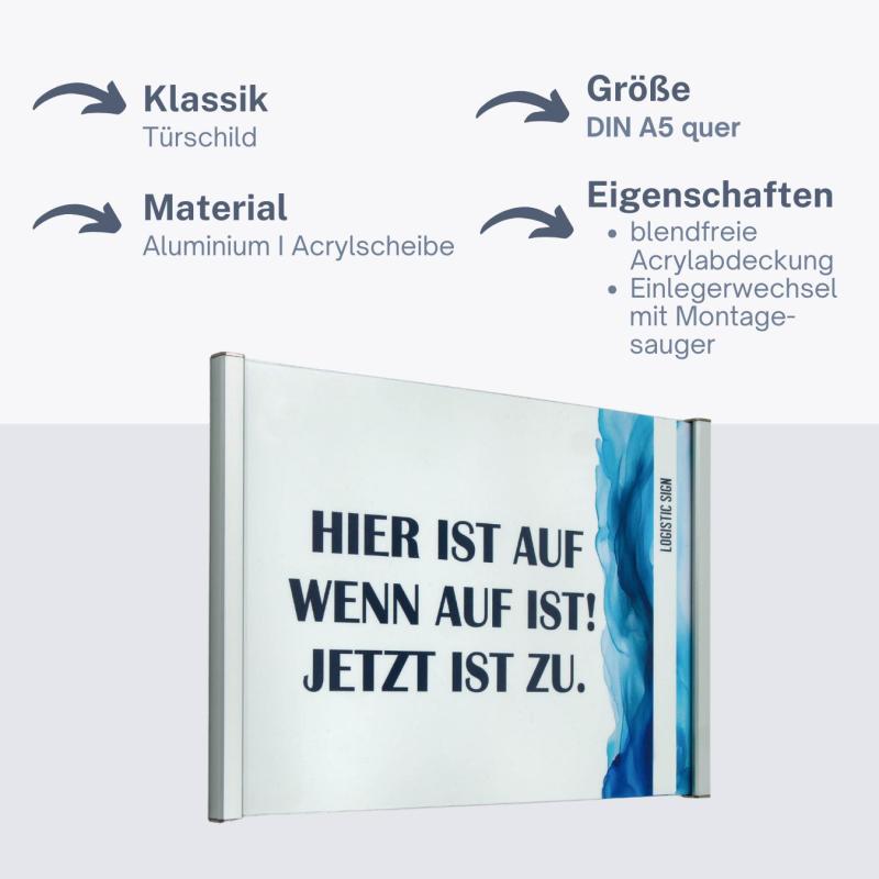 Türschild Klassik Din A5 quer